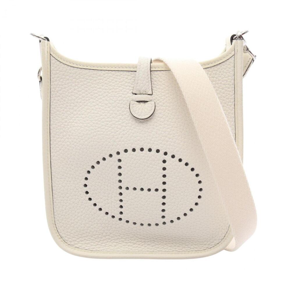 Hermes Evelyne Amazon TPM New White Shoulder Bag Handbag Taurillon Clemence L...